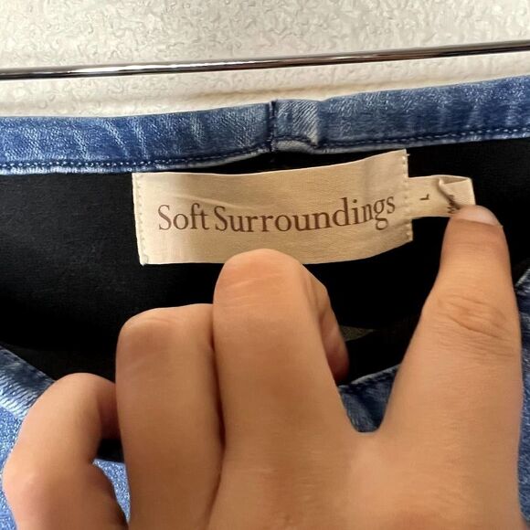 Soft Surroundings Supremely Soft Pull-On Bootcut Jeans Size Large 14/16 - Picture 5 of 6